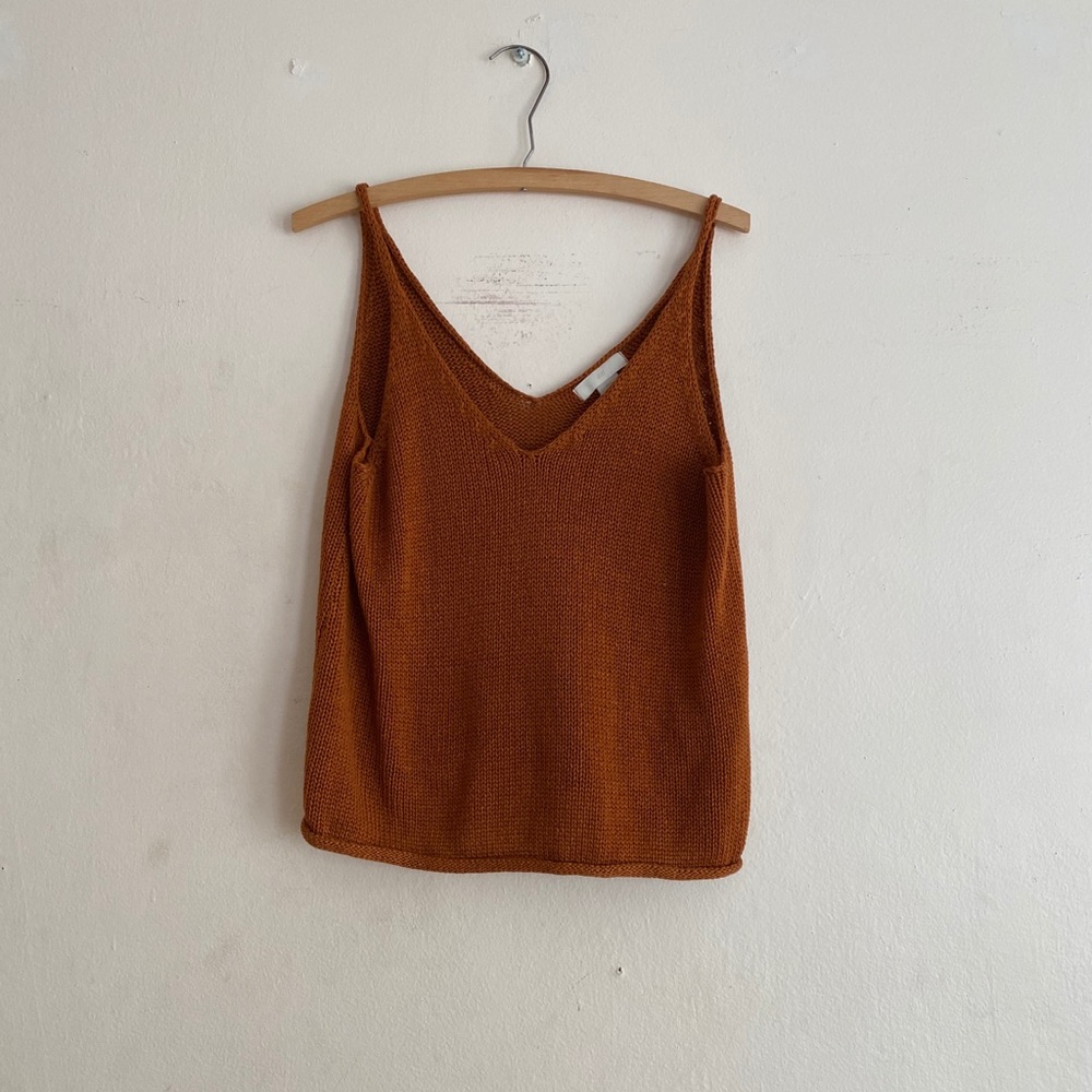 Burnt Sienna Thick-knitted Tank from H&M